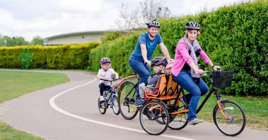 Bike Trailer Adventure on Scenic Routes (outdoor vacation ideas with a toddler)